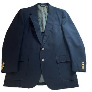 Vintage 70s Overseas National Airways Blazer MW Mens 46L Sport Coat USA Made ONA